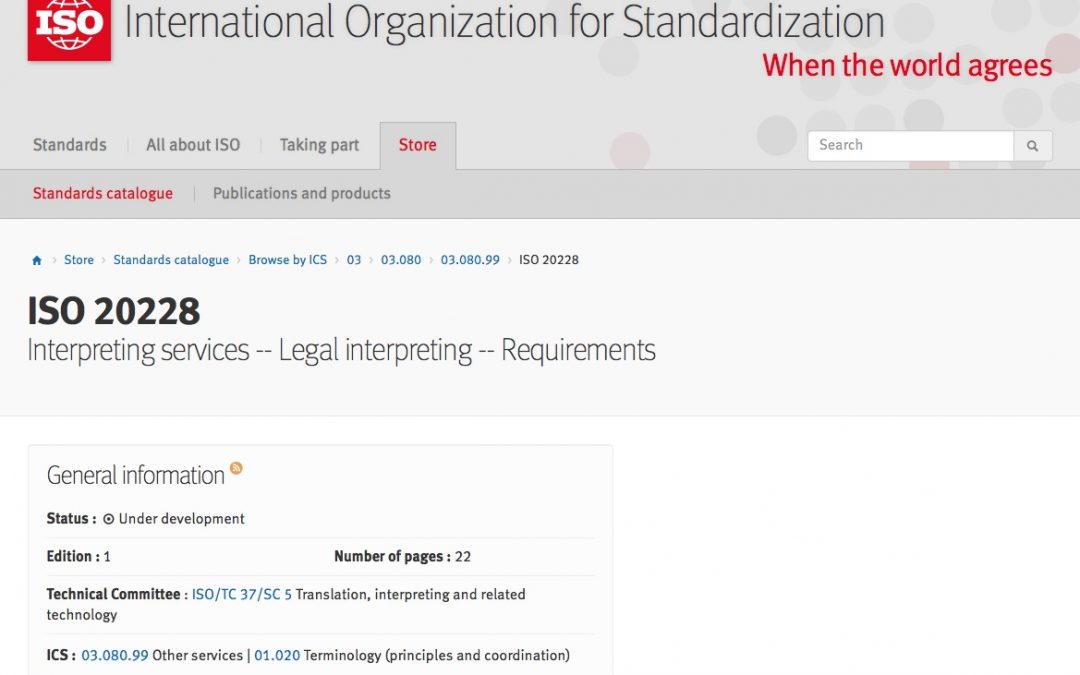 New ISO Standard 20228